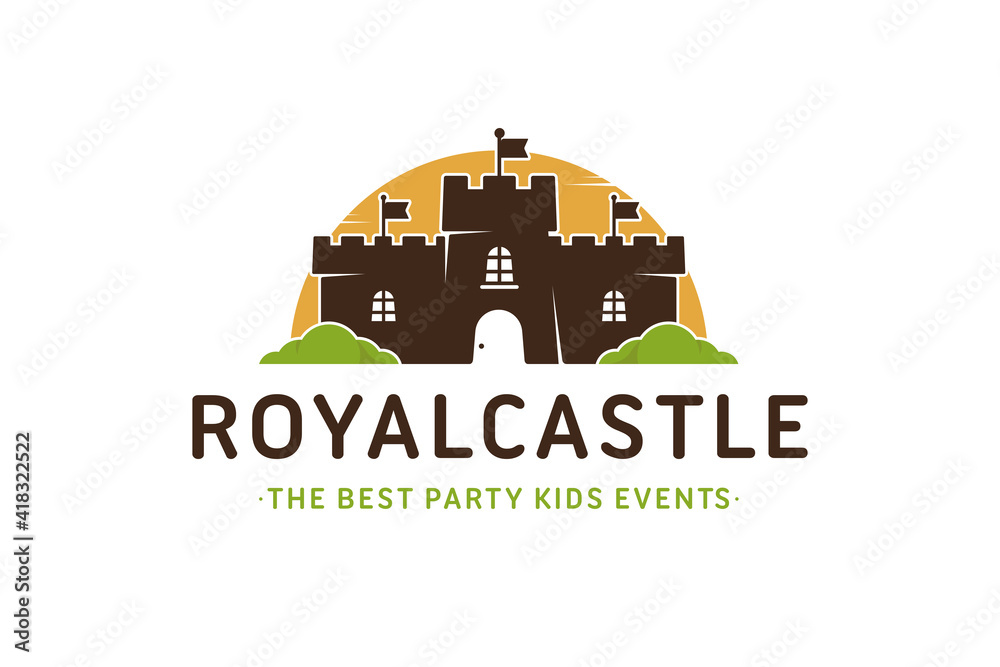 Colorful Castle Logo Template Colorful Castle Logo Template
