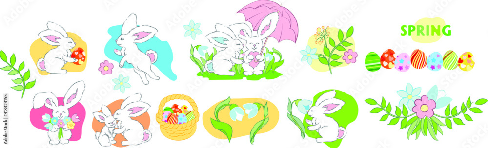easter eggs on grass easter eggs on grass