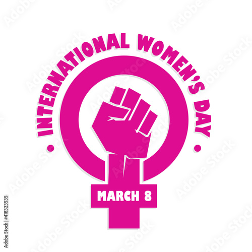 International Women's Day, March 8, women empowerment poster, vector illustration