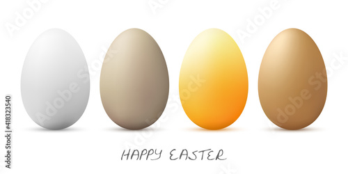 Happy Easter eggs colored