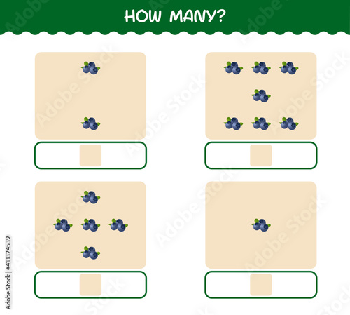 How many cartoon blueberry. Counting game. Educational game for pre shool years kids and toddlers