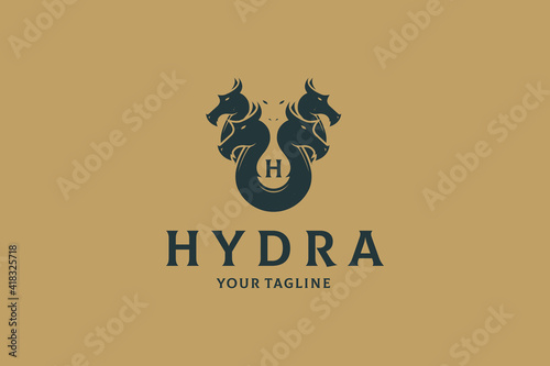 Hydra Heads Vintage Logo Template