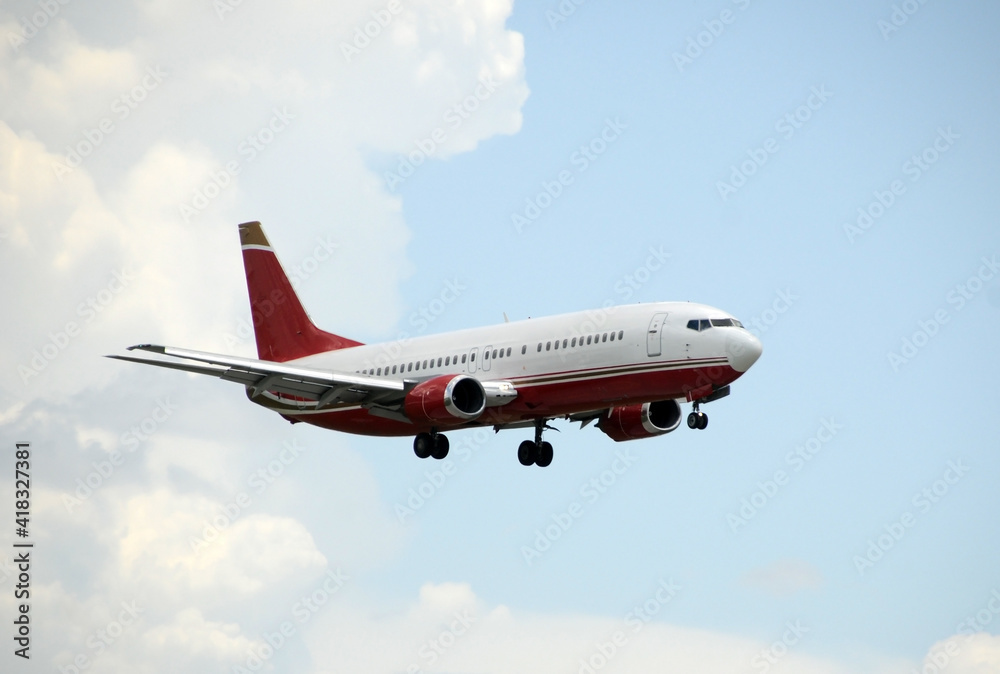 Passenger jet prior to landing Passenger jet prior to landing