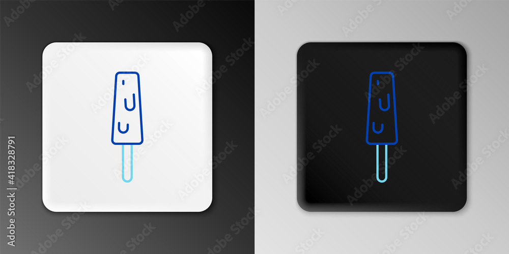 Line Ice cream on stick icon isolated on grey background. Sweet symbol. Colorful outline concept. Vector. Line Ice cream on stick icon isolated on grey background. Sweet symbol. Colorful outline concept. Vector.