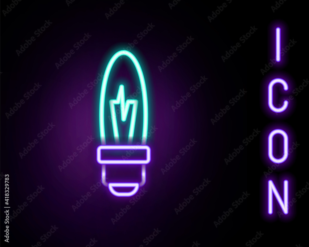 Glowing neon line Light bulb with concept of idea icon isolated on black background. Energy and idea symbol. Inspiration concept. Colorful outline concept. Vector. Glowing neon line Light bulb with concept of idea icon isolated on black background. Energy and idea symbol. Inspiration concept. Colorful outline concept. Vector.