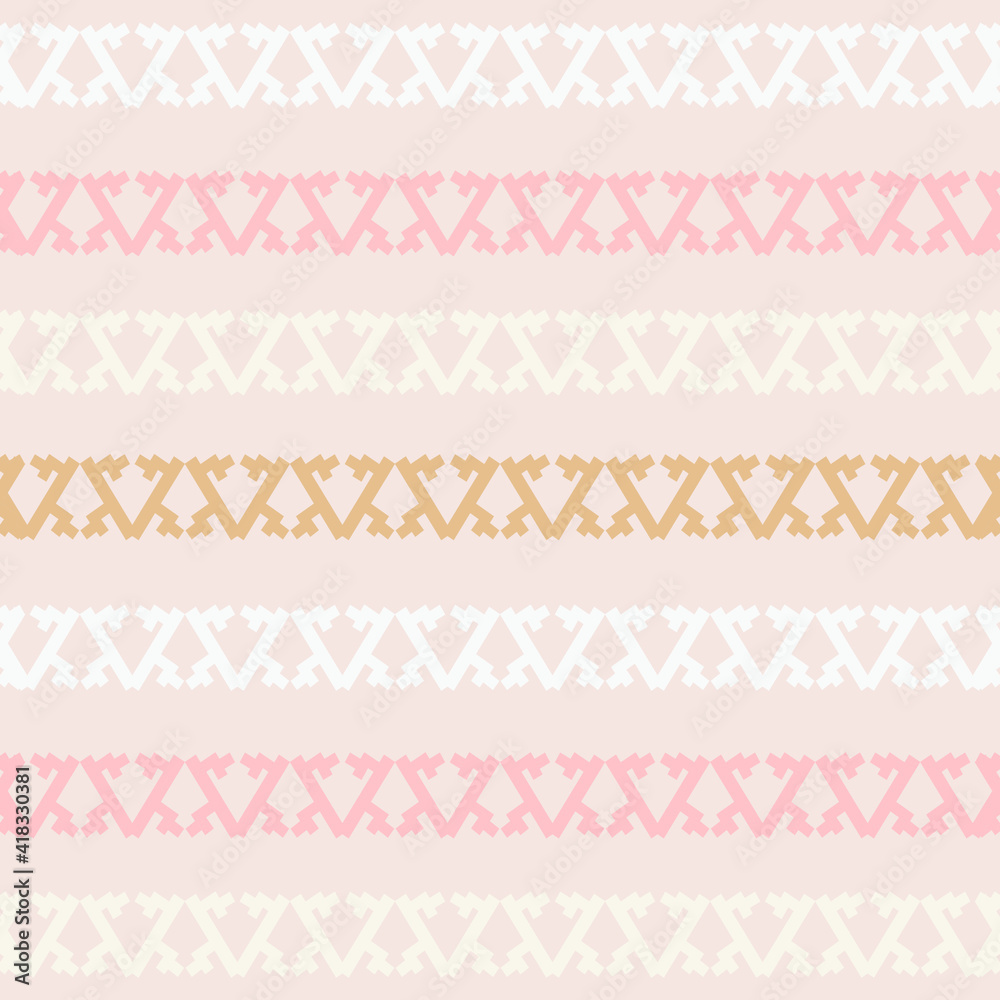 Graphic elements for creating a design. Modern and trendy abstract stripes, strokes, geometric shapes, floral seamless pattern