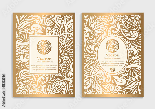 Abstract greeting card design. Luxury vector ornament template. Great for invitation, flyer, menu, brochure, postcard, background, wallpaper, decoration, packaging or any desired idea.