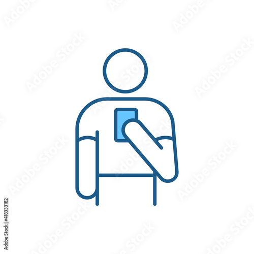 Citizen RGB color icon. Entitling freeman rights and privileges. Town, city inhabitant. Person status. Political community member. Naturalized resident, immigrant. Isolated vector illustration