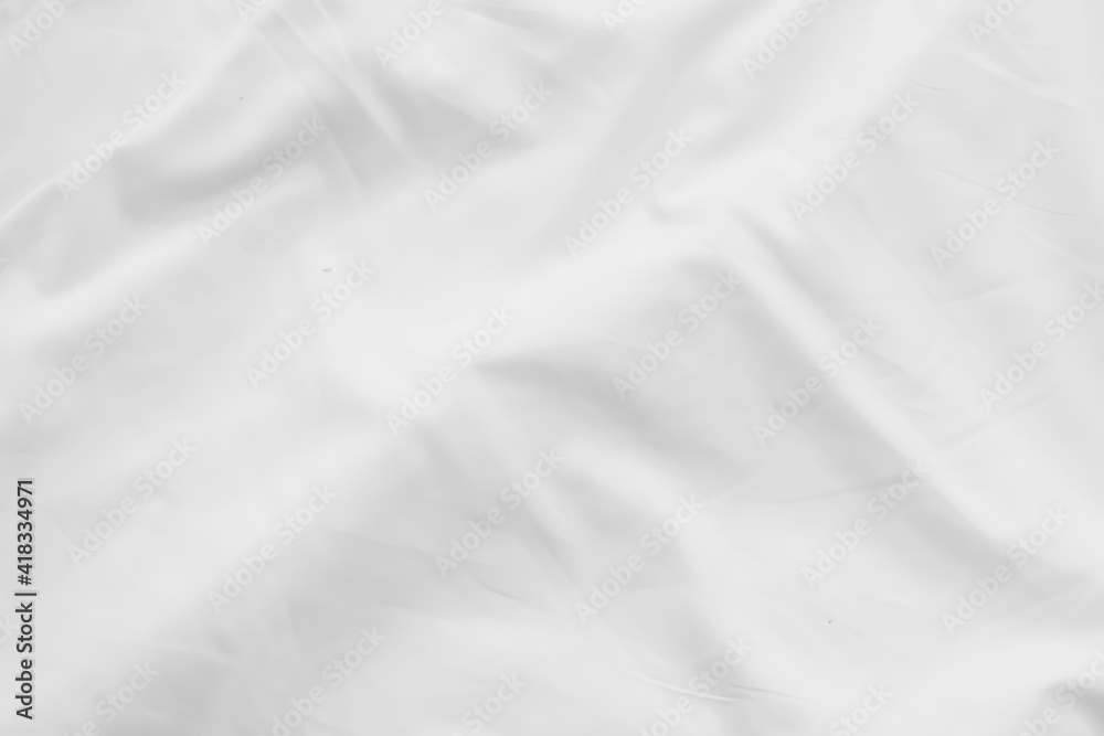 Close up of bedding White sheets with copy space.