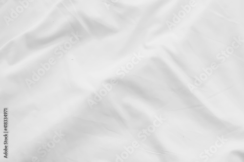 Close up of bedding White sheets with copy space.