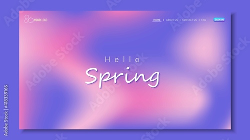 Minimalist landing page background. Website UI design background. Eps 10 vector