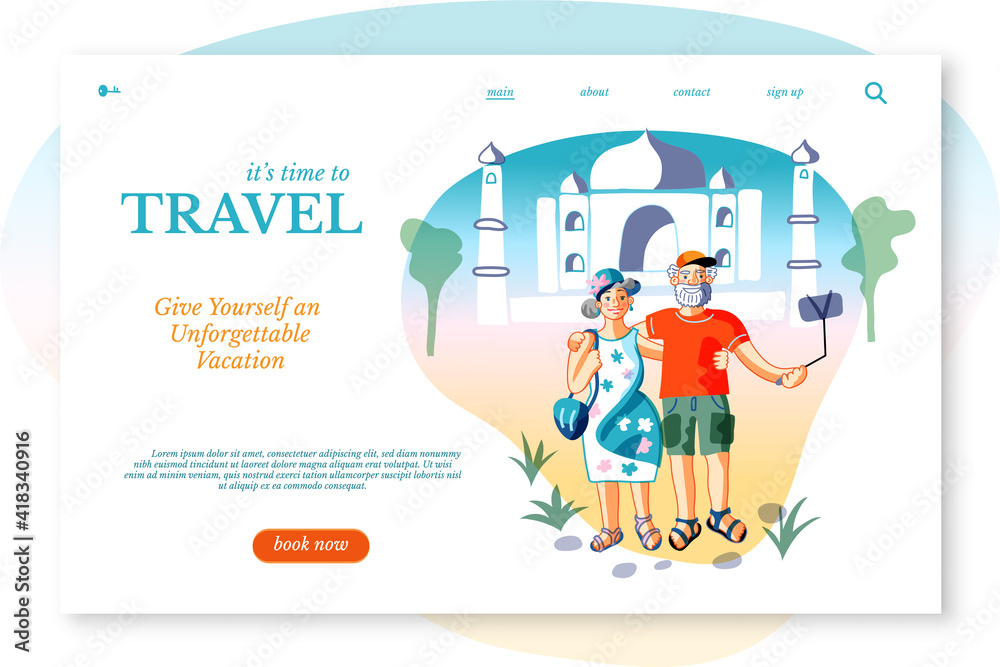 Travel with pleasure for elderly landing page