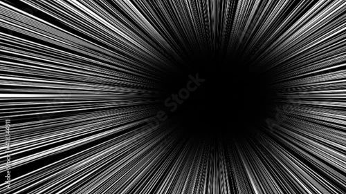 白黒の集中線-コピースペース