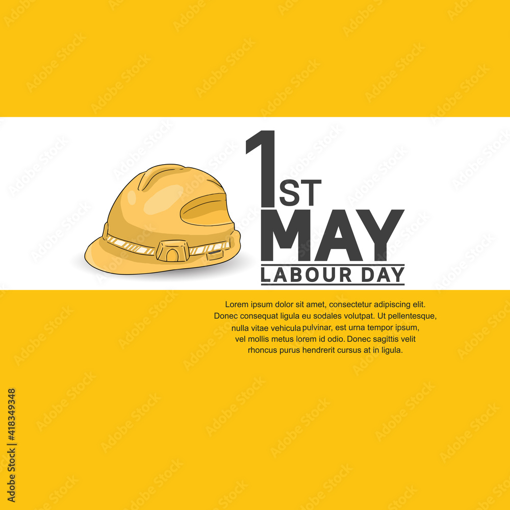Labor Day design vector. 1st may celebration illustration with helmet illustration Labor Day design vector. 1st may celebration illustration with helmet illustration