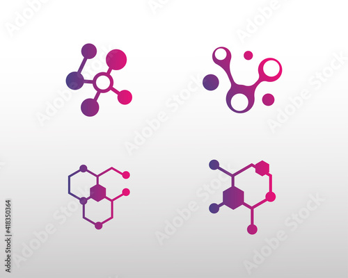molecule set logo creative logo