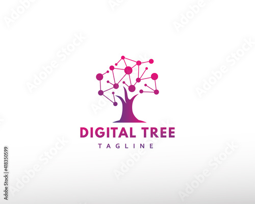 digital tree logo tech tree logo creative tree logo
