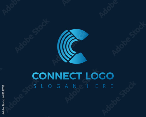 connect logo tech logo initial logo creative logo