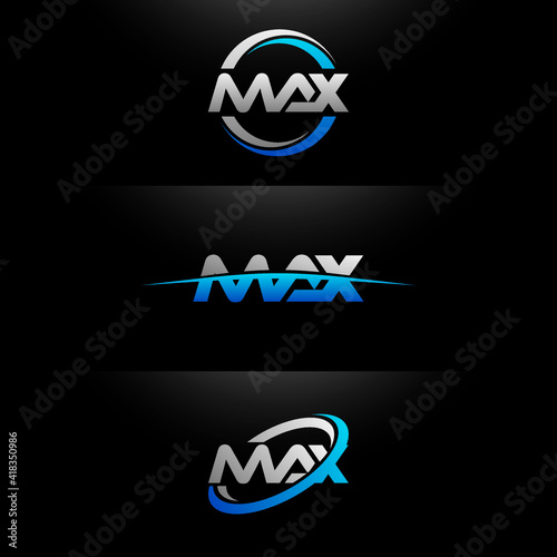 MAX Letter Initial Logo Design Template Vector Illustration