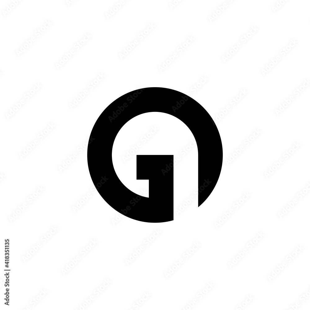 Vector Logo Letters GO Circular Vector Logo Letters GO Circular