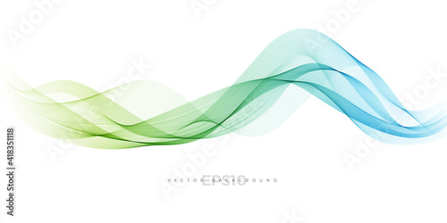 Modern gradient line wave background. Abstract colorful wave graphic element