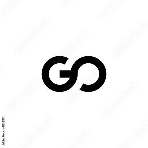 Vector Logo Letters GO Infinity