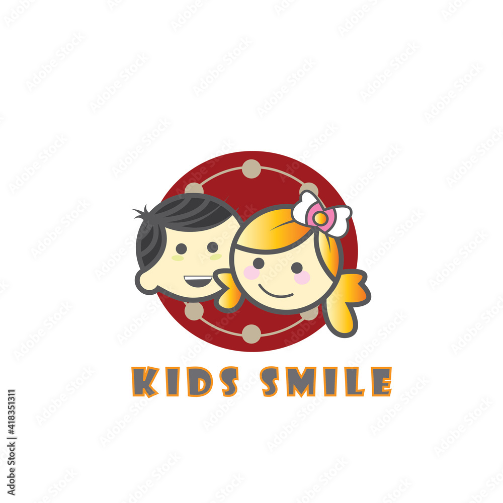 funny kids logo dream vector design illustration funny kids logo dream vector design illustration