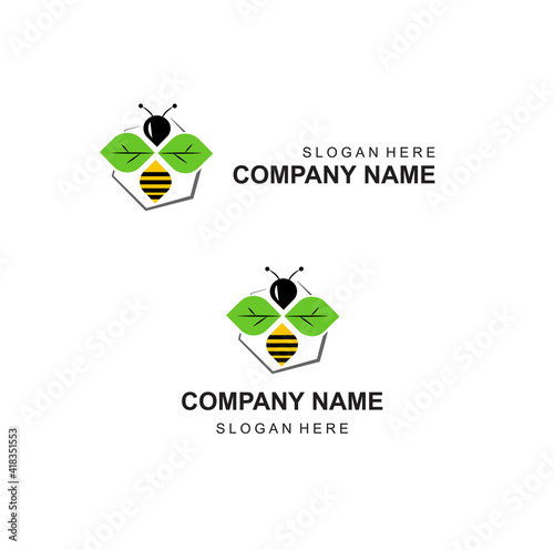 logo for personal business bee in honeycomb