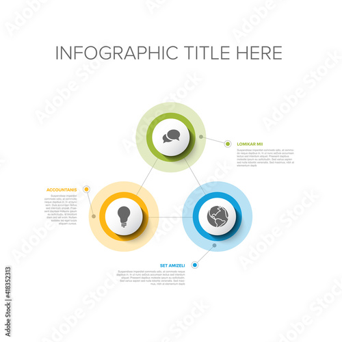 Multipurpose Infographic template with three elements 1 from 6