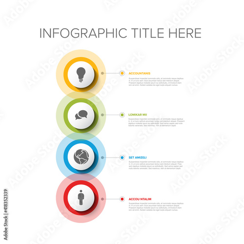 Multipurpose Infographic template with four elements 3 from 6