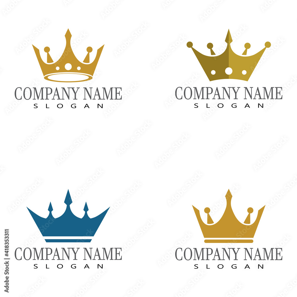 Crown Logo Template vector icon illustration design Crown Logo Template vector icon illustration design