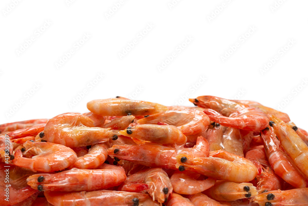 Shrimps isolated on a white background. Shrimps isolated on a white background.
