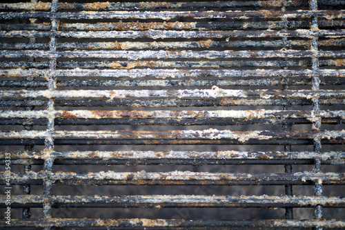 Old rusty grille; Shallow depth of field