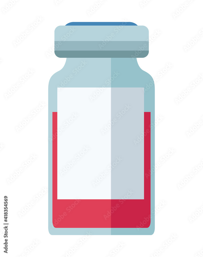 Fototapeta premium vaccine vial dose isolated icon