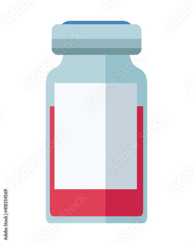 vaccine vial dose isolated icon