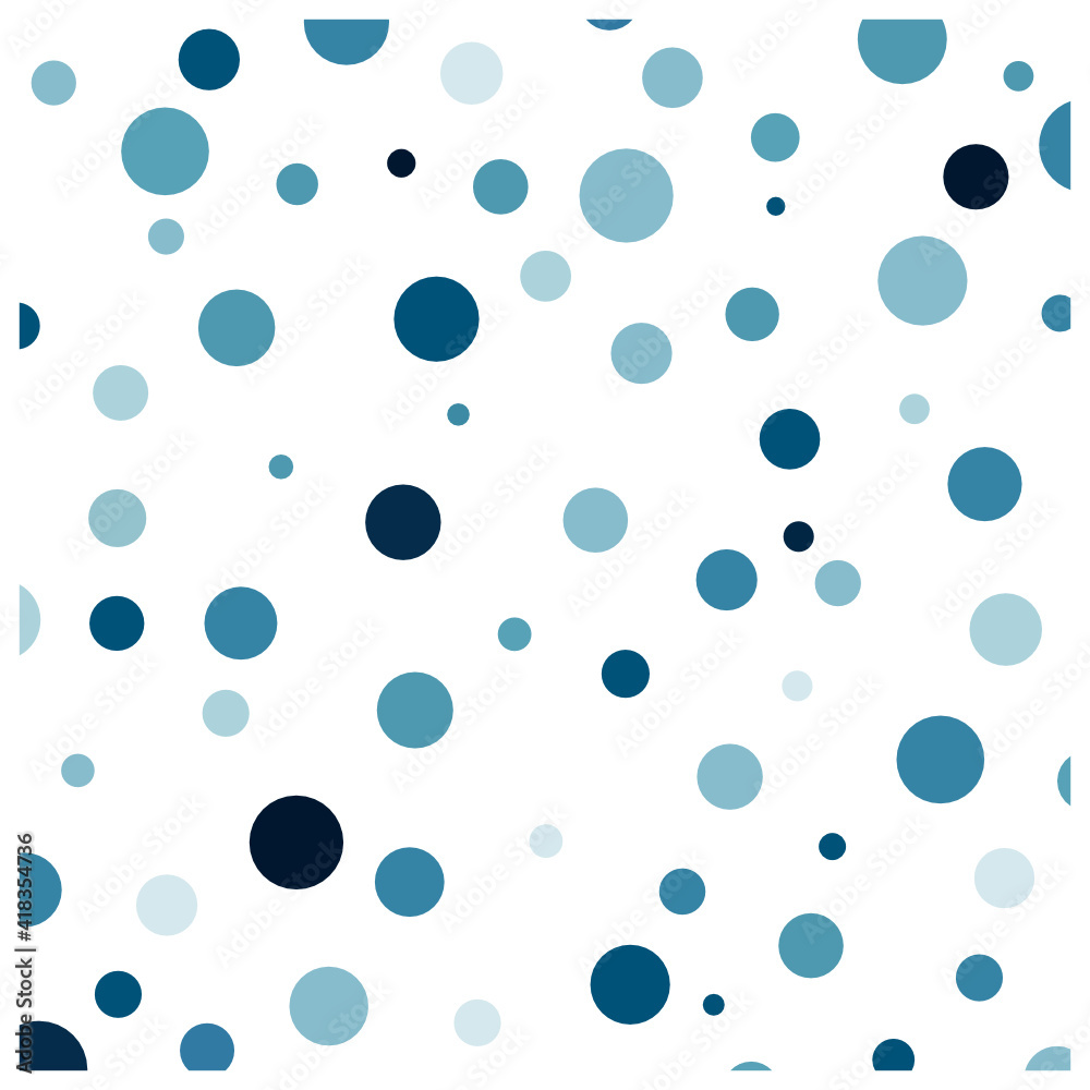 Deep sea colors vector seamless template with circles. Blurred decorative design in abstract style with bubbles. Design for textile, fabric, wallpapers.