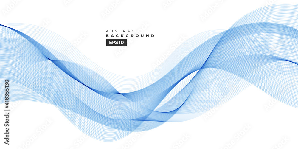 Blue line wave background for flyer, brochure, cover. Modern graphic wave, isolated element Blue line wave background for flyer, brochure, cover. Modern graphic wave, isolated element