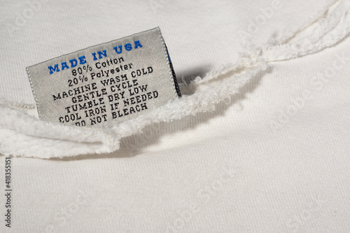 High quality garment and label lettering made in the USA