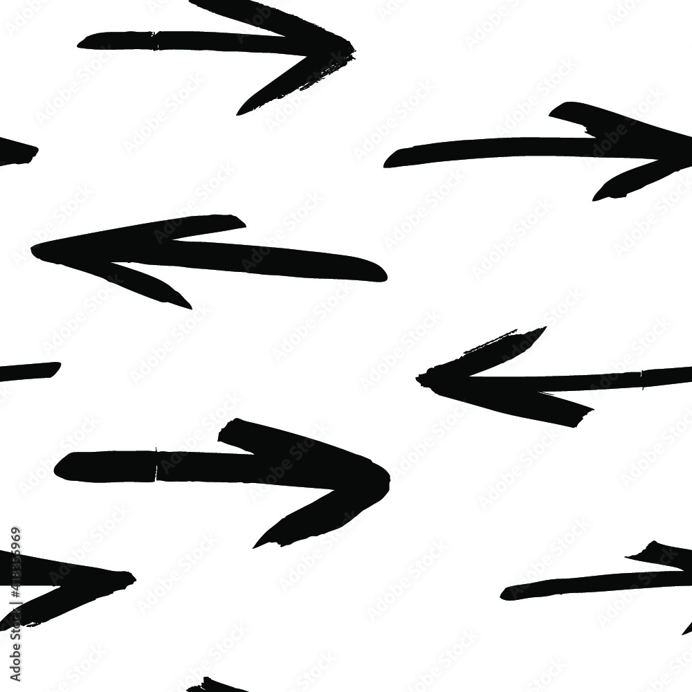 Seamless pattern with hand drawn black and white cross. Paint objects background for your design. Vector art drawing. Brush grunge illustration Seamless pattern with hand drawn black and white cross. Paint objects background for your design. Vector art drawing. Brush grunge illustration