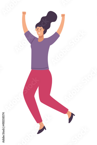 businesswoman jumping character
