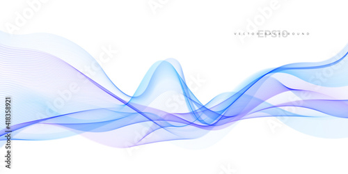 Blue and violet line wave background for multipurpose usage like brochure, cover, flyer. Abstract wave graphic element