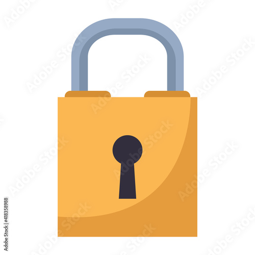 safe padlock secure isolated icon
