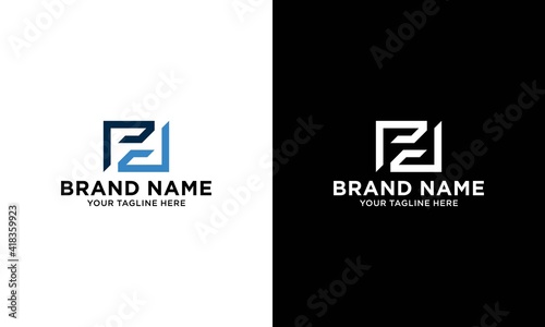 F S Letter Logo with Colorblock Design and Creative Cut.