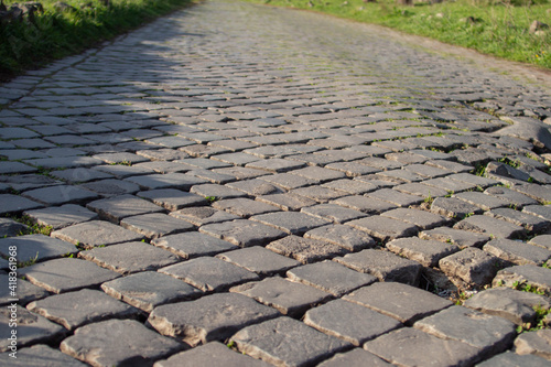 Ancient roman cobble street,The first important main road was the famous "Appian Way" known as the The "Queen of all roads" was cut in 312 BC.