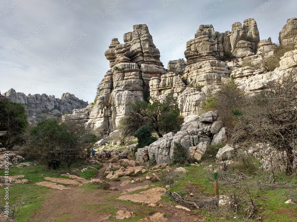 Torcal de Antequera rocky formations, Malaga province, Spain