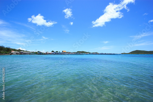 view from the beach , Koh Samae San, Sattahip, Chonburi, Thailand	