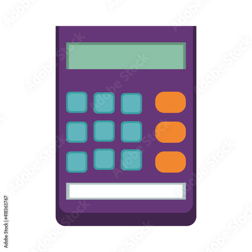 calculator math device isolated icon