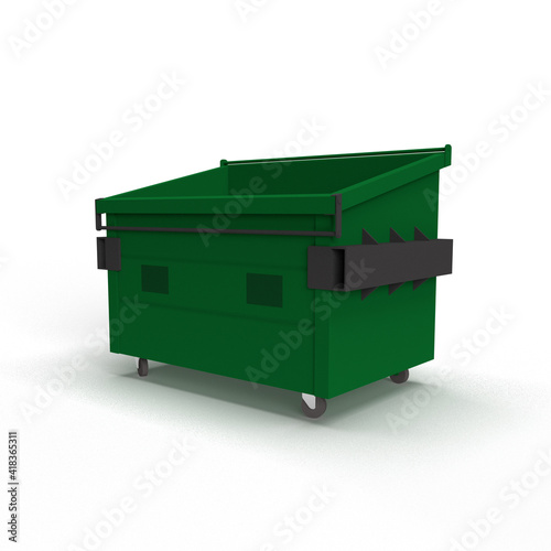 trash can on white background