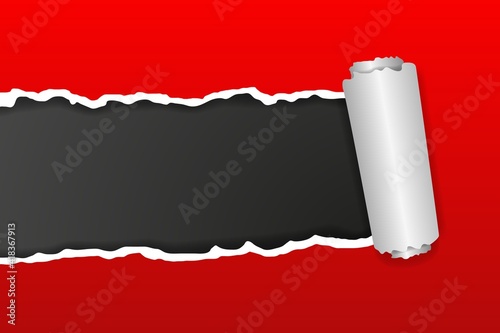 Background banner from ripped paper for advertising and promotion design. Vector illustration