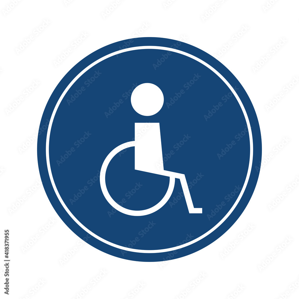 Disabled person logo design. Disabled person symbol vector. Disabled person logo design. Disabled person symbol vector.