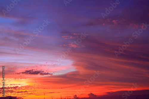 sunset from reunion island